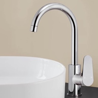 Bathroom Faucet Chrome Round Vessel Sink Faucet Remer L72USNL-CR